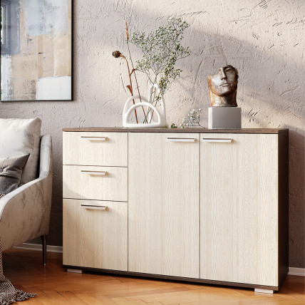 Комод Стандарт-3 NEW Дуб крафт/Белый