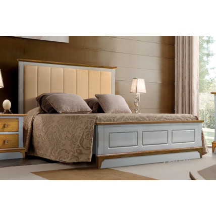 Кровать "Brianson", муссон+дуб; 1400*2000 Velutto 05, без основания, без матраса,