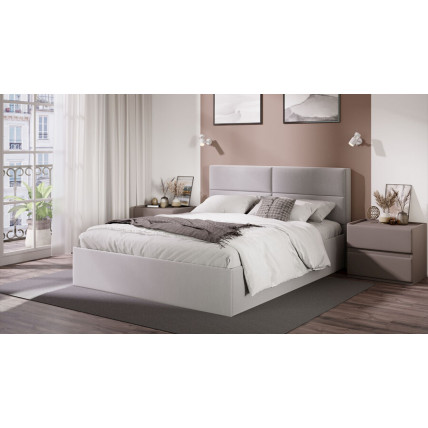 Кровать без ПМ «Глосс» Тип 1 (без подъемного механизма) Велюр Confetti Silver