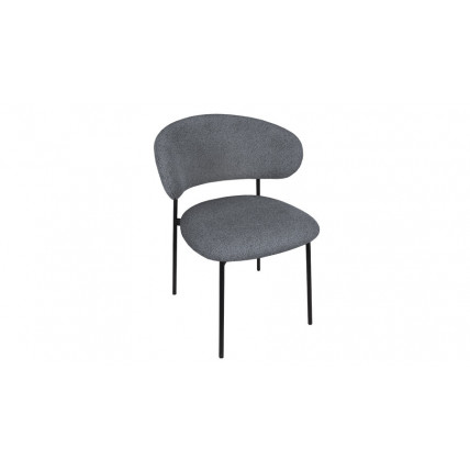 Стул «Флавио» Черный муар, Микровелюр Ness Graphite