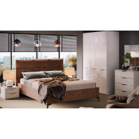 Кровать без ПМ «Делана»  (без подъемного механизма) Велюр Brut Terracot 13