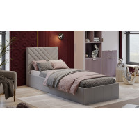 Кровать с ПМ «Дэлли» Тип 1 (с подъемным механизмом) с заглушиной Велюр Confetti Silver