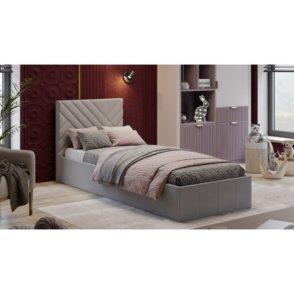 Кровать с ПМ «Дэлли» Тип 1 (с подъемным механизмом) с заглушиной Велюр Confetti Silver