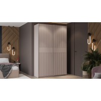 Шкаф-купе с 2 глухими дверями «Оскар Хилтон» Ручка серебро, Кашемир, Кашемир сатин