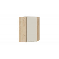 Шкаф навесной угловой «Белладжио» - 1ВВ6У Дуб Крафт золотой, Софт панакота