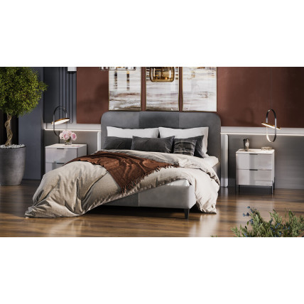 Спальный гарнитур «Тесса» Тип 2  стандартный Белый Жемчуг, Белый глянец