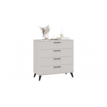 Комод «Нео» с опорами Кашемир, Черный матовый