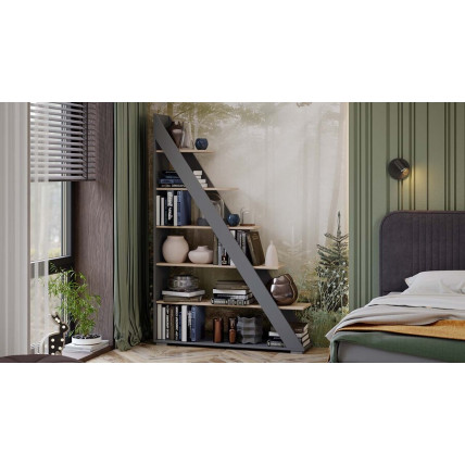 Стеллаж тип 14 Графит Серый, Дуб Сонома