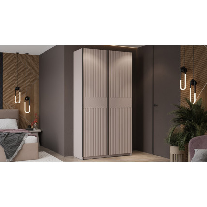 Шкаф-купе с 2  глухими дверями «Оскар Тиффани» Тип 2 Ручка черная, Кашемир, Кашемир матовый