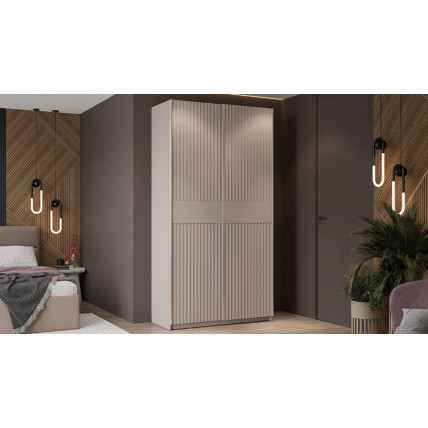 Шкаф-купе с 2  глухими дверями «Оскар Тиффани» Тип 2 Ручка серебро, Кашемир, Кашемир матовый