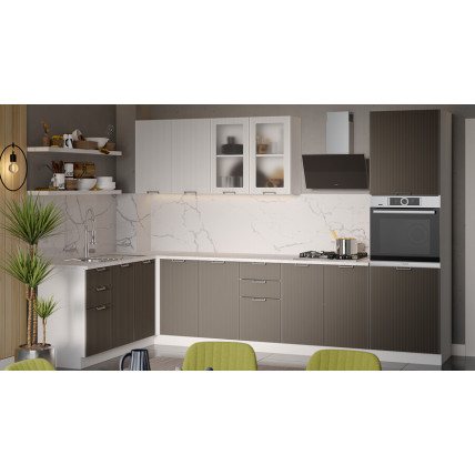 Модульная кухня «Кимберли» Белый, Сноу, Муссон