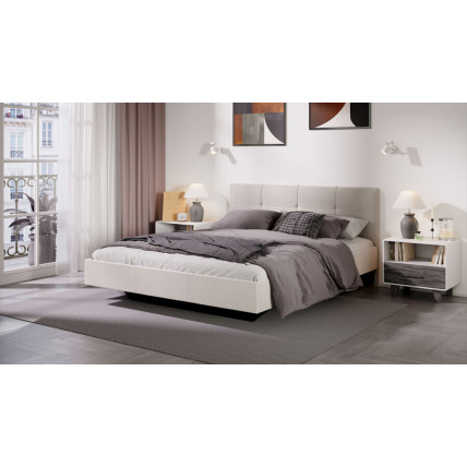 Кровать без ПМ «Элис» Тип 1 (без подъемного механизма) Исп.2 Велюр Бежевый