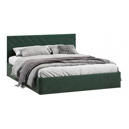 Кровать с ПМ «Кевия» Тип 1 (с подъемным механизмом) с заглушиной Велюр Confetti Deep forest