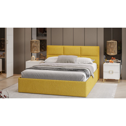 Спальный гарнитур «Стелла» №4 Золото розовое, Белый холст, Белый Жемчуг, Экомех Barni Curcuma