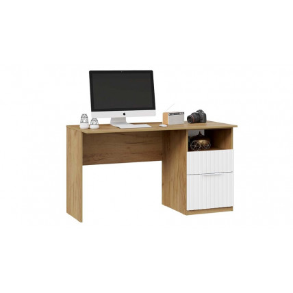 Стол письменный «Хилтон» Тип 3 - 404.011.000 Дуб Крафт золотой, Белый матовый