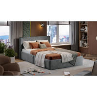 Кровать «Тейлор» Микровелюр Linea Grande 83/Connect 83 (серый)