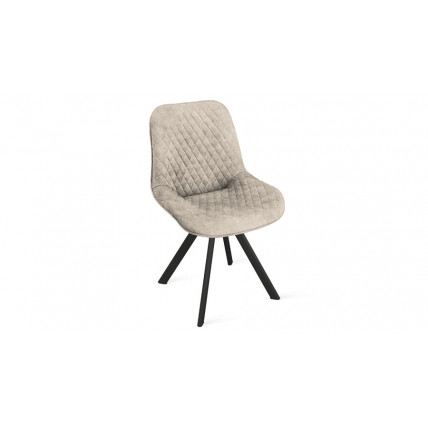 Стул «Оливер» К2 Черный муар, Микровелюр Wellmart Dark Beige