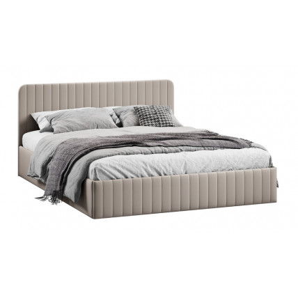 Кровать с ПМ «Шелли» Тип 1 (с подъемным механизмом) с заглушиной Велюр Confetti Smoke