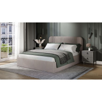 Кровать с ПМ «Тиффани» Тип 1 (с подъемным механизмом) с заглушиной Велюр Мокко темный