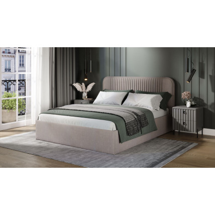 Кровать с ПМ «Тиффани» Тип 1 (с подъемным механизмом) с заглушиной Велюр Мокко темный