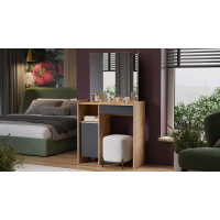 Стол туалетный «Дарси» Тип 1 Дуб Крафт золотой, Антрацит