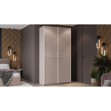 Шкаф-купе с 2  глухими дверями «Оскар Тиффани» Тип 2 Ручка белая, Кашемир, Кашемир матовый