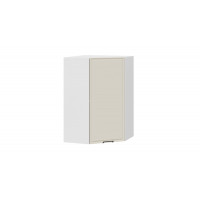 Шкаф навесной угловой «Белладжио» - 1ВВ6У Белый, Софт панакота
