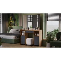 Стол туалетный «Дарси» Тип 2 Дуб Крафт золотой, Антрацит