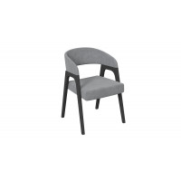 Кресло «Техас 1» - W-101 Черное дерево, тк. №247 Микровелюр Cosmo grey (серый)