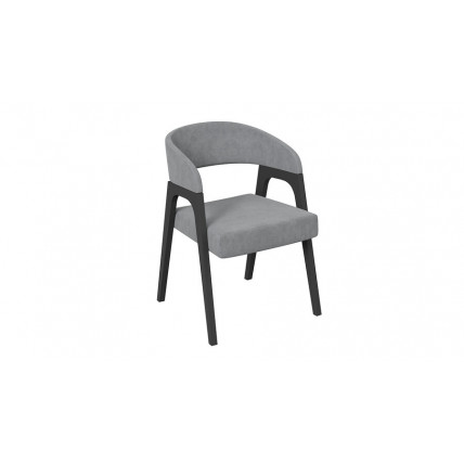 Кресло «Техас 1» - W-101 Черное дерево, тк. №247 Микровелюр Cosmo grey (серый)