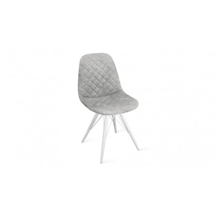 Стул «Ричи» К3 Белый матовый, Микровелюр Wellmart Silver