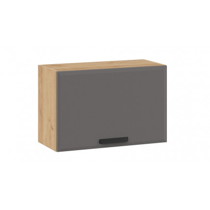 Шкаф навесной c одной откидной дверью «Тиана» - 1ВВ8Г Дуб Крафт золотой, Асфальт супермат