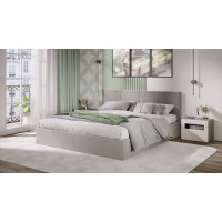 Кровать с ПМ «Лора»  (с подъемным механизмом) с заглушиной Велюр Confetti Smoke