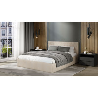 Кровать с ПМ «Эвори» Тип 1 (с подъемным механизмом) с заглушиной Велюр Confetti Cream