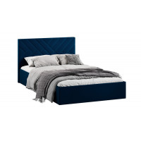 Кровать с ПМ «Кевия» Тип 1 (с подъемным механизмом) с заглушиной Велюр Confetti Blue