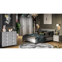 Спальный гарнитур «Шанель» №2 Шиншилла Серая, Серый матовый