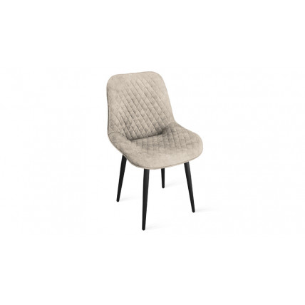 Стул «Оливер» К1С Черный муар, Микровелюр Wellmart Dark Beige