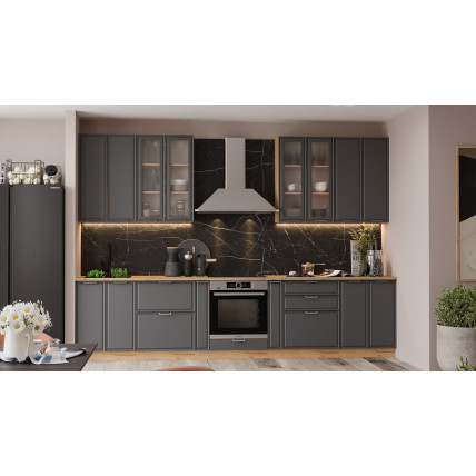 Модульная кухня «Белладжио» Дуб Крафт золотой, Софт графит