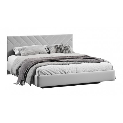 Кровать без ПМ «Кевия» Тип 1 (без подъемного механизма) Велюр Confetti Silver