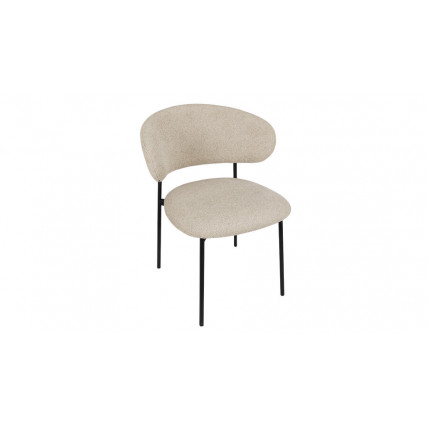 Стул «Флавио» Черный муар, Микровелюр Ness Cream