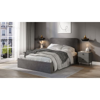 Кровать с ПМ «Тиффани» Тип 1 (с подъемным механизмом) с заглушиной Велюр Графит