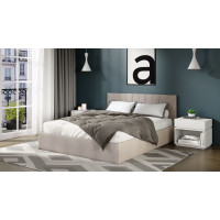 Кровать с ПМ «Эвори» Тип 1 (с подъемным механизмом) с заглушиной Велюр Confetti Smoke