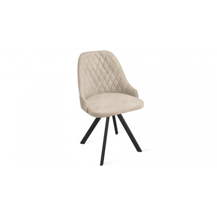 Стул «Гранд» К2 Черный муар, Микровелюр Wellmart Dark Beige