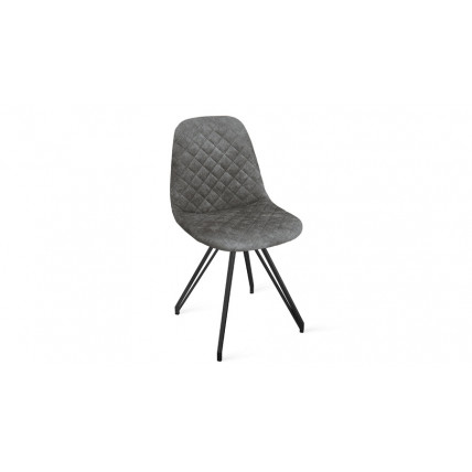 Стул «Ричи» К4 Черный муар, Микровелюр Wellmart Graphite
