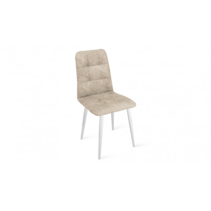 Стул «Аспен» К1С Белый матовый, Микровелюр Wellmart Dark Beige