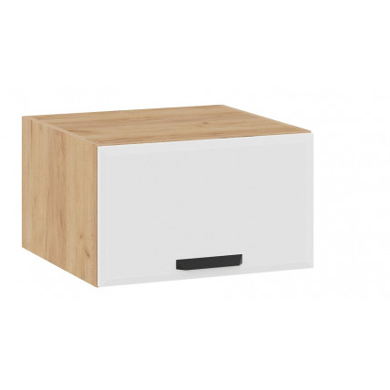 Шкаф навесной c одной откидной дверью «Тиана» - 1В6ГП Дуб Крафт золотой, Белый супермат