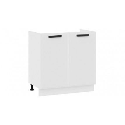 Шкаф напольный с двумя дверями (под накладную мойку) «Тиана» - 1Н8М Белый, Белый супермат