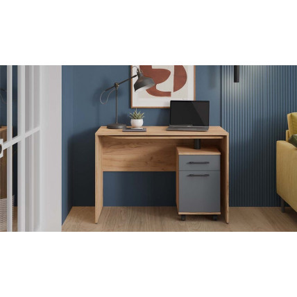 Стол трансформер Тип 1 «Норман» Дуб Крафт золотой, Графит Серый