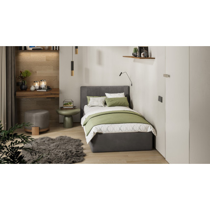 Кровать «Тейлор» Микровелюр Linea Grande 66/Connect 66 (серо-коричневый)