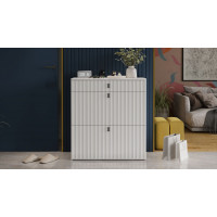 Тумба комбинированная «Тиффани» Исп.2.2 - 307.005.000 Белый снег, Белый софт